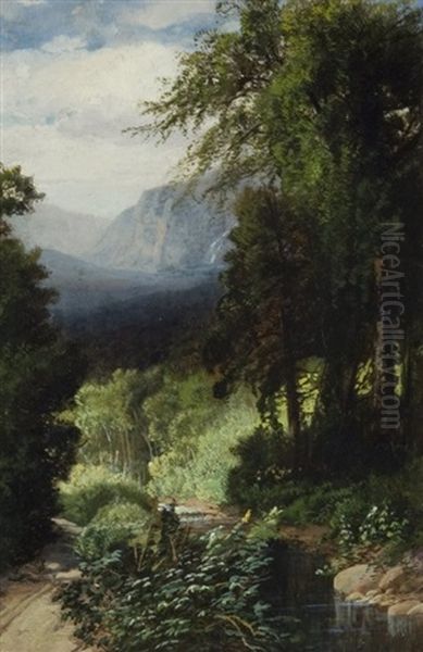 Tuckerman's Ravine Oil Painting by Harrison Bird Brown