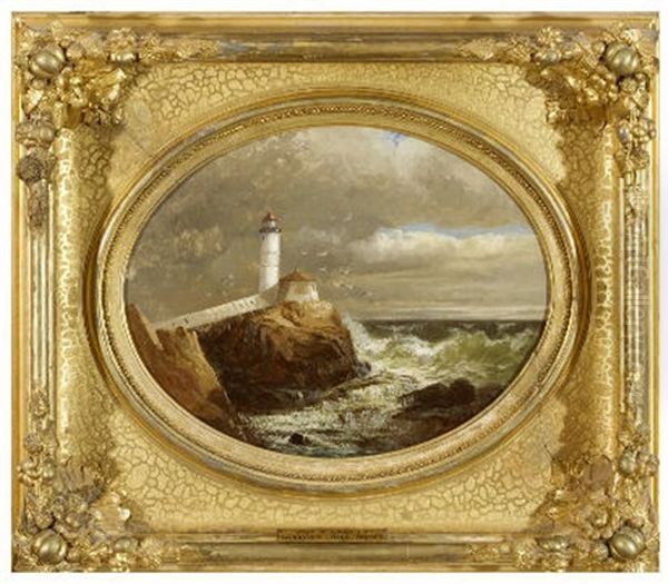 White Island Light, Isles Of Shoals Oil Painting by Harrison Bird Brown