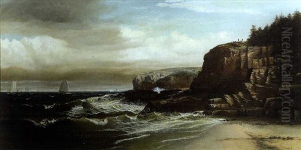 Coastal Scene, Before The Storm Oil Painting by Harrison Bird Brown