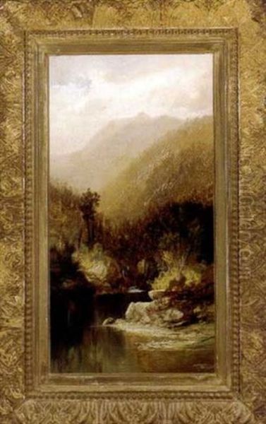 Mountain River Oil Painting by Harrison Bird Brown