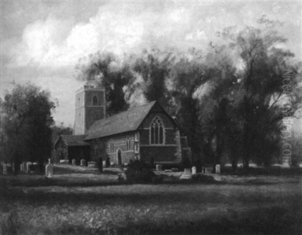 Bowdoin College Chapel Oil Painting by Harrison Bird Brown