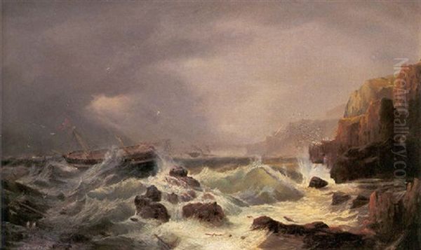 To The Rescue, Grand Manan Oil Painting by Harrison Bird Brown