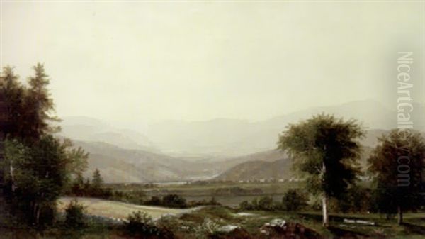 View Of The Intervale From Fryeburg, Maine Oil Painting by Harrison Bird Brown