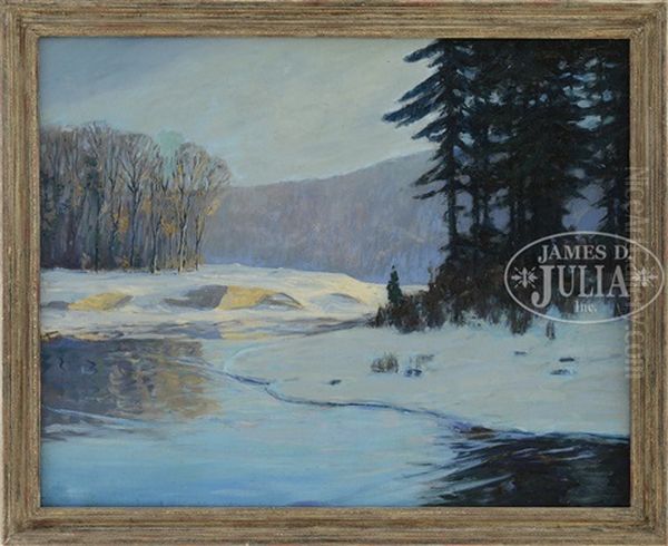 Vermont Winter Landscape Oil Painting by Horace Brown