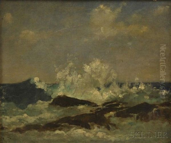 Storm, Isle Of Shoals Oil Painting by John Appleton Brown