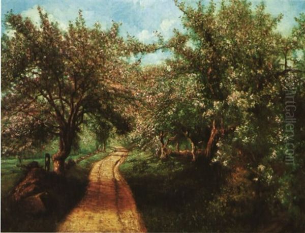 Through The Orchard Oil Painting by John Appleton Brown