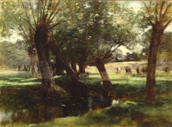 Brook In Summer Oil Painting by John Appleton Brown