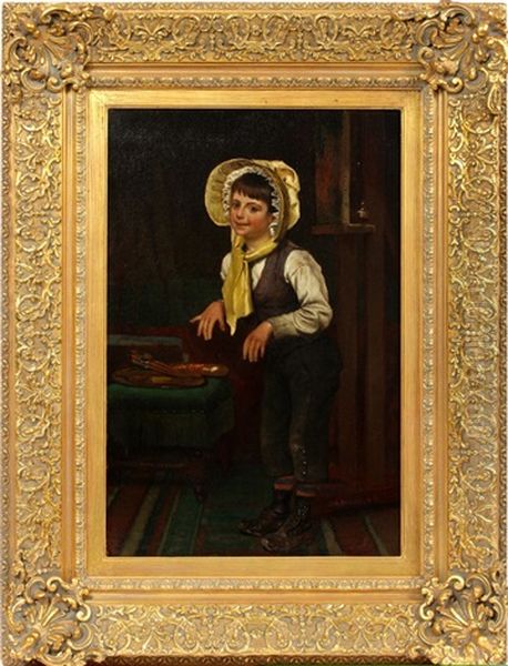 Dress Up Oil Painting by John George Brown