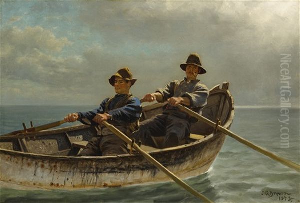 Heading Out Oil Painting by John George Brown