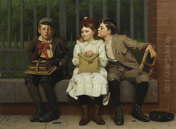 Not In It Oil Painting by John George Brown