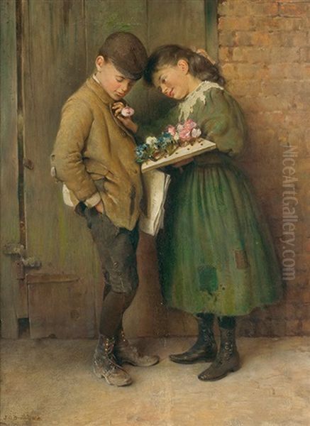 Good Friends Oil Painting by John George Brown