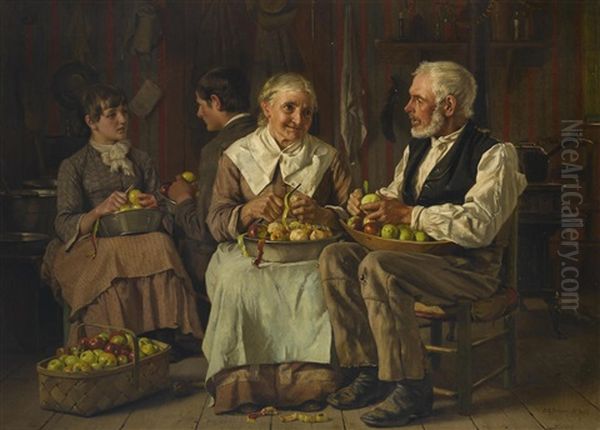 Pa(i)ring Oil Painting by John George Brown