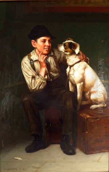 Pals Oil Painting by John George Brown