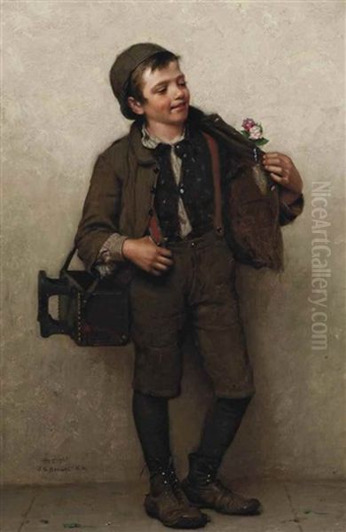 A Posy Oil Painting by John George Brown