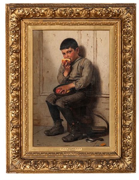 The Gourmet Oil Painting by John George Brown