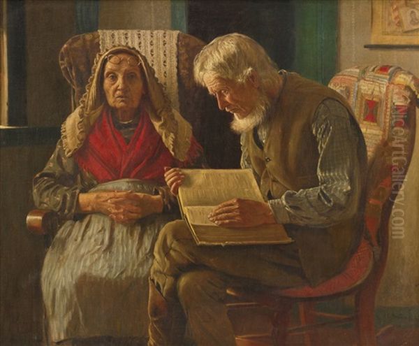 Sunday Morning Oil Painting by John George Brown