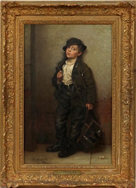 Not A Care In The World Oil Painting by John George Brown