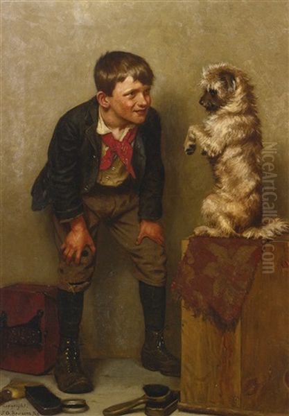 Steady! Oil Painting by John George Brown