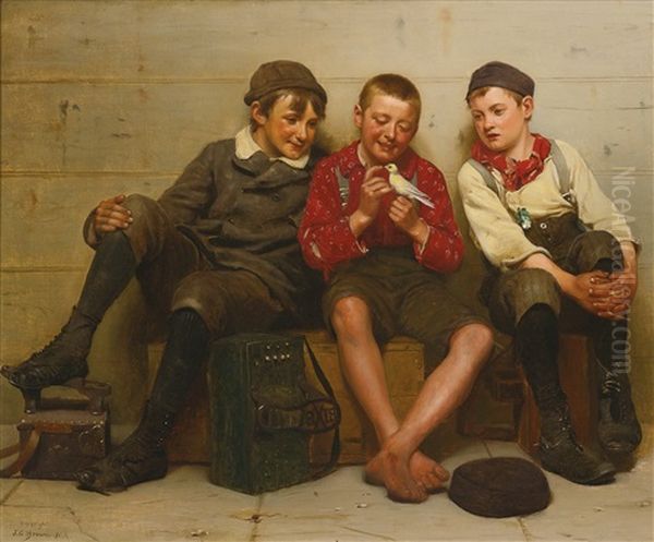 A Great Find Oil Painting by John George Brown