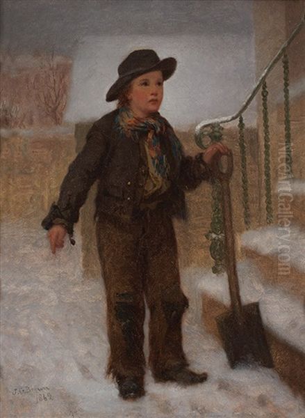 Get'in Ready To Shovel Oil Painting by John George Brown