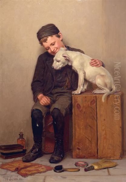 Cheer Up Oil Painting by John George Brown