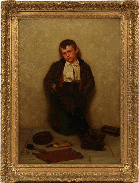 Shoeshine Bow Oil Painting by John George Brown