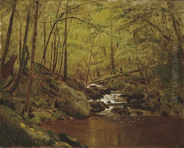 The Running Brook Oil Painting by John George Brown