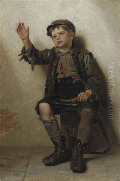 Shine, Sir? Oil Painting by John George Brown