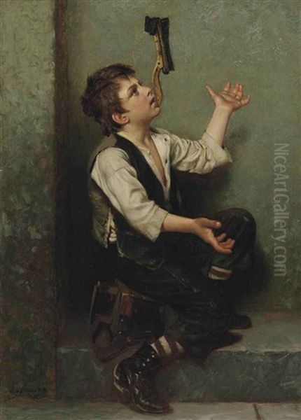 The Juggler Oil Painting by John George Brown