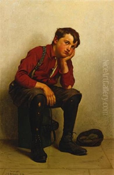 A Lull In Business Oil Painting by John George Brown