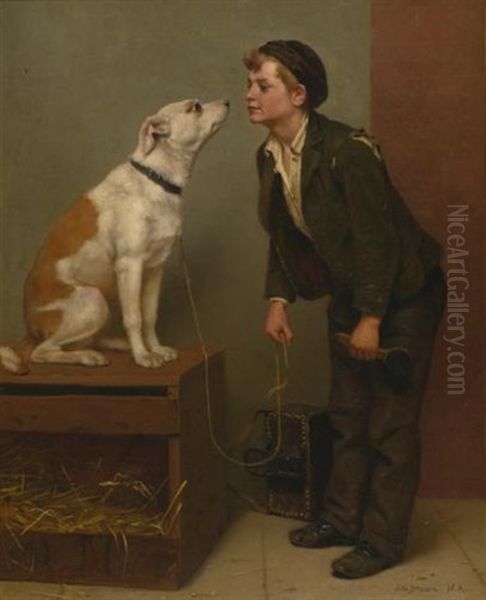 Who Do You Love? Oil Painting by John George Brown