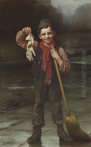 Lost And Found Oil Painting by John George Brown