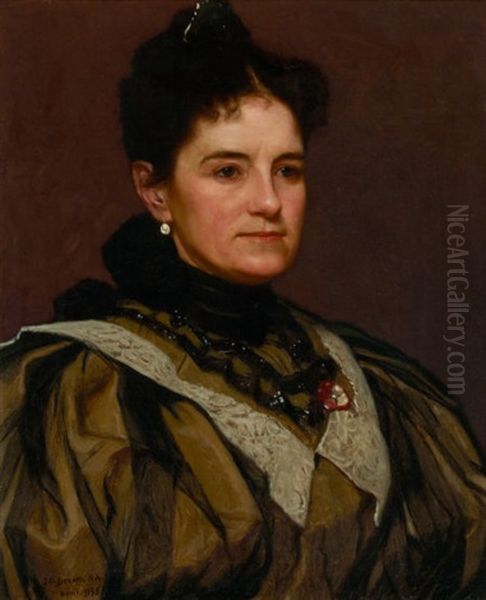 The Artist's Wife Oil Painting by John George Brown