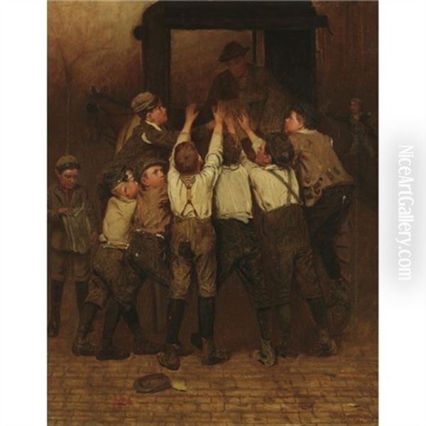 The Last Edition (preliminary Study) Oil Painting by John George Brown