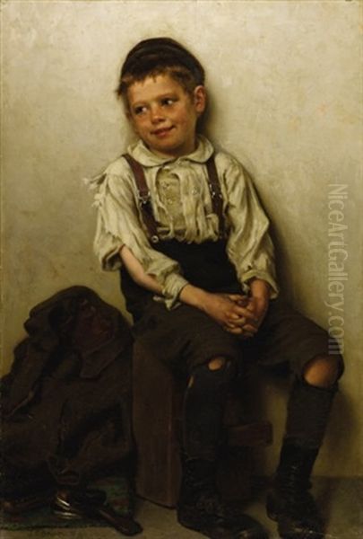 Daydreaming - The Shoe Shine Boy by John George Brown