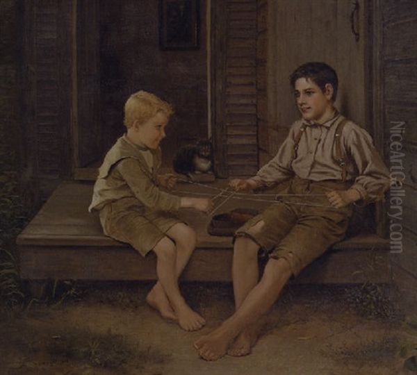 See-sawing by John George Brown