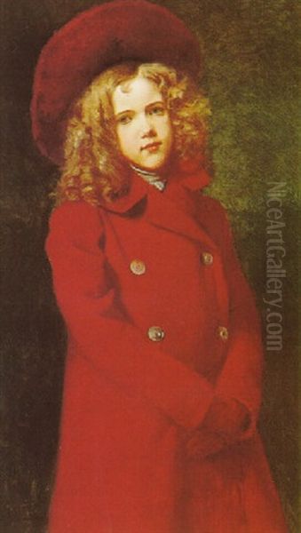 Flaxen Curls Oil Painting by John George Brown