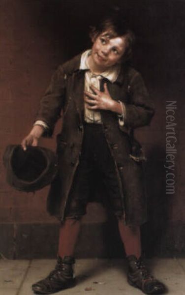 Beggar Boy Oil Painting by John George Brown