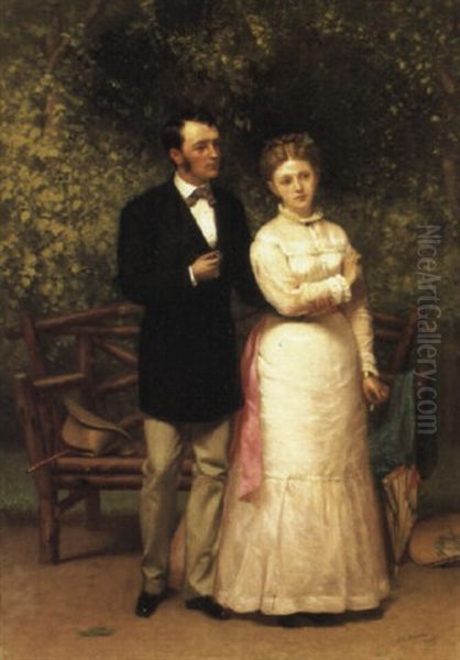 The Proposal Oil Painting by John George Brown