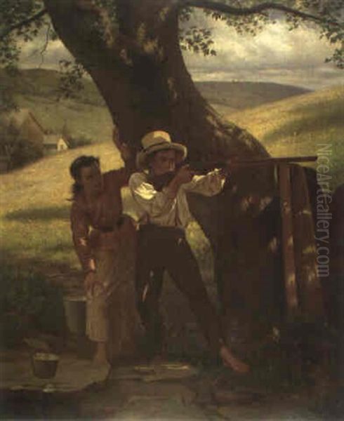 A Sure Thing Oil Painting by John George Brown