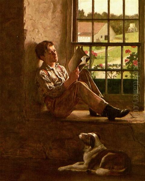 The Study Hour Oil Painting by John George Brown