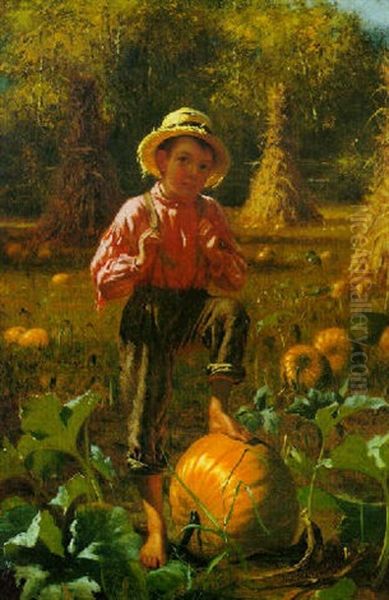 That's Me Pumpkins Oil Painting by John George Brown