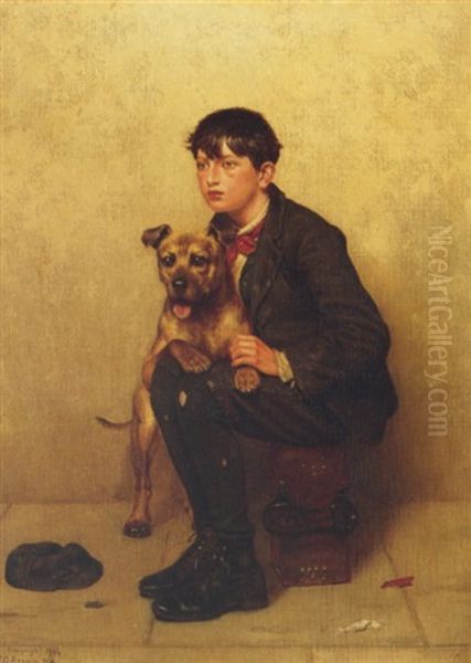 Pals Oil Painting by John George Brown