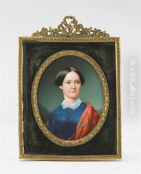 A Portrait Of A Lady Oil Painting by John Henry Brown