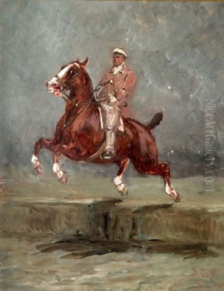 Le Cavalier Oil Painting by John Lewis Brown