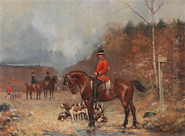 The Hunt Oil Painting by John Lewis Brown