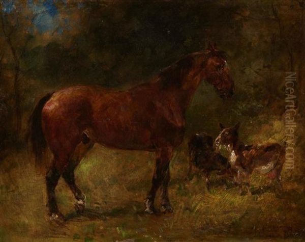 Cheval Au Pre by John Lewis Brown