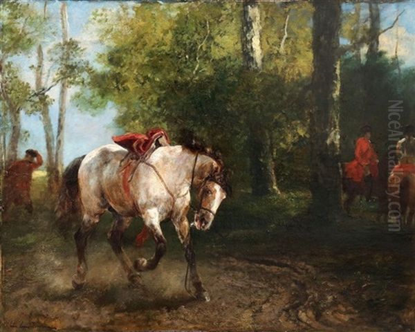 Le Cavalier Desarconne Oil Painting by John Lewis Brown