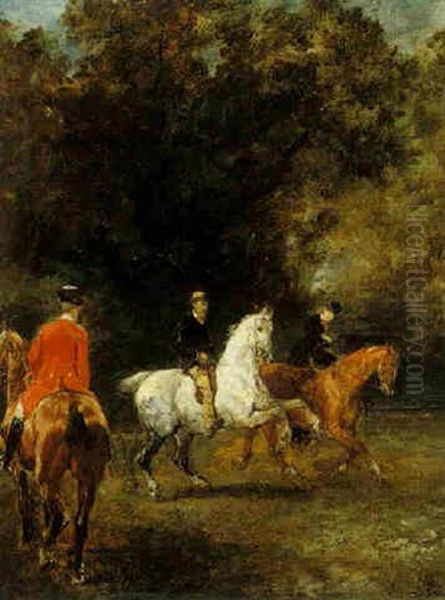 A Hunting Scene by John Lewis Brown