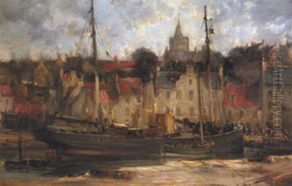 The Harbour At Pittenweem by Joseph Brown